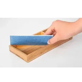 Sigel Schreibtisch-Organizer Eyestyle hellblau/dunkelgrau Bambus 2 Fächer 24,5 x 10,9 x 2,5 cm