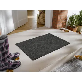 Wash+Dry DUNE Leaves Dark Grey 45 x 75 cm Grau