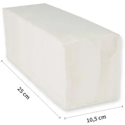 Papierhandtuch 2-lagig Zellulose ZZ-Falzung Weiss 21x25 cm