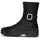 FitFlop Damen F-LUMA Kristallschnalle Leder kurze Stiefel Knöchel Schwarz Größe 41 EU, Schwarz, 42 EU