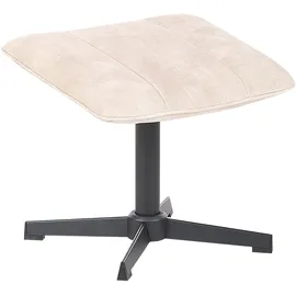 Beliani Drehsessel LIA Samt 70 x 75 x 70 cm Beige mit Hocker