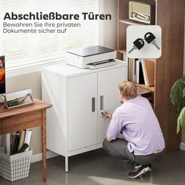 Homcom Aktenschrank 80 x 40 x 100 cm Weiß
