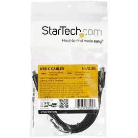 Startech StarTech.com USB-C auf USB-C Kabel 5A Power Delivery - St/St - 1m - USB 2.0 - USB-IF zertifiziert - USB Typ C Kabel (USB2C5C1M)