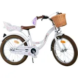 Volare Kinderfahrrad Blossom Fahrrad für Mädchen 18 Zoll Kinderrad in Weiß - Weiß