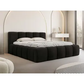 Mirjan24 Polsterbett Schwarz, Textil, Rechteckig, 140x200 cm, Schlafzimmer, Betten, Polsterbetten