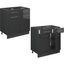 Vicco Schubladenschrank Fame-Line 80 x 80 x 82 cm Grau