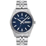 Dugena - 4461133 - Armbanduhr - Herren - Quarz - GMT - Silber/Blau