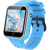 Smooce Kinder Smartwatch, Smart Watch für Kinder mit 24-Puzzle-Spiele, Musik, Dual Kamera, Geburtstagsgeschenk Smartwatches für Kinder Jungen Mädchen 3-12 Jahre (Blau)