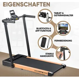 Letix Elektrisches Laufband FoldPro 2in1 mit LCD-Display, Bluetooth & APP Funktion, für zu Hause und Büro, motorisiertes Fitnessgerät, Heimtrainer - Anthrazit