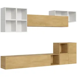 Itamoby Zusammensetzung der Wohnzimmerwand H45 L.294 T.39,2