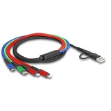 DeLock USB Ladekabel 4 in 1 USB Typ-A + USB-C zu 2 x Lightning / Micro USB 1,2m