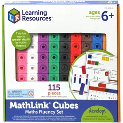 Learning Resources Steckwürfel-Set MathLink - Ich beherrsche Mathe, mehrfarbig