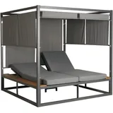 MCW Lounge-Gartenliege M63 Hellgrau