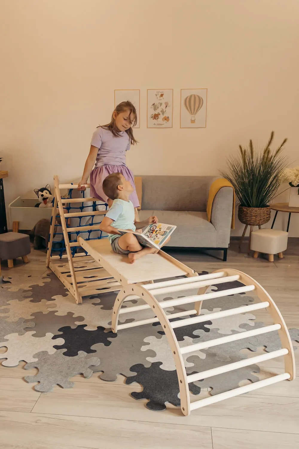 All4Baby 3-teiliges Montessori Kletterset Fiona
