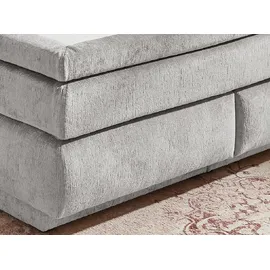 Jockenhöfer Boxspringbett JOCKENHÖFER GRUPPE "Queen, inklusive Strauraum/Bettkasten", grau (hellgrau 460, 39), B:195cm L:230cm, Bezug Bett: Chenille (100% Polyester);Topper und Matratzenspiegel: 100% Polyester, Komplettbetten, Boxspringbett, 7-Zonen-TTFK-Matratze,