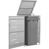 vidaXL Mülltonnenbox für 1 Tonne 69 x 77,5 x 115 cm grau