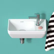 Duravit D-Neo 40x22cm, B li, o ÜL, m HLB, m HL, re, we