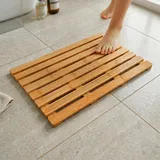 Relaxdays Bambus Badematte Bronze 60 x 37 cm