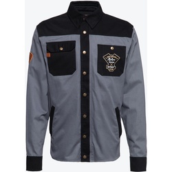 King Kerosin Motor Service Speedshop Workwear Hemd, schwarz-grau, Größe XL für Männer