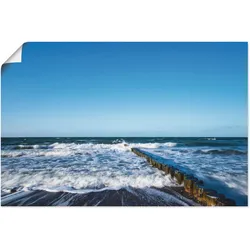 Wandbild ARTLAND "Buhnen an der Küste der Ostsee IV", blau (farbe bild(er): blau), B:60cm H:40cm, Papier, Bilder, als Poster in verschied. Größen