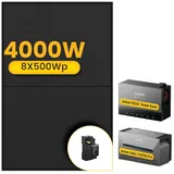 Anker Balkonkraftwerk 4000W Anker SOLIX Solarbank Power Dock mit Solarbank 3 Pro Speicher, (Power Dock und 8x 500Wp Solarmodule im Lieferumfang enthalten), Speicher mit integriertem Wechselrichter, All-in-One 2,68kWh Akku