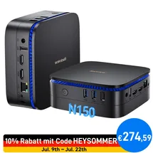Blackview MP60 Mini-PC 2023 4K Ultra HD Intel Alder Lake N150 3,60 GHz 16 GB RAM 512 GB SSD Intel UHD Graphics Windows 11 Pro