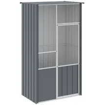 vidaXL Voliere Anthrazit 115 x 78 x 200 cm grau