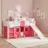 Homestyle4u Hochbett 540 90 x 200 cm Kiefer massiv weiß pink