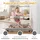 Bronea BRONEA® 4-in-1 Gehfrei Baby Lauflernwagen Schaukel Lauflernhilfe Babywalker mit Schaukelfunktion, Licht | Musik | Höhenverstellbar | Klappbar - Rosa - Rosa
