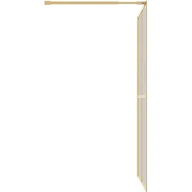 vidaXL Duschwand für Begehbare Dusche ESG Klarglas Golden 118x195cm