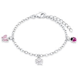 Prinzessin Lillifee Armband »9082414, Marienkäfer, Schmetterling, Kleeblatt«, rosa