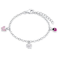 Prinzessin Lillifee Armband »9082414, Marienkäfer, Schmetterling, Kleeblatt«, rosa