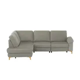 Max Schelling Eckcouch Mikrofaser 2-Sitzer Grau