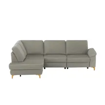 Max Schelling Eckcouch Mikrofaser 2-Sitzer Grau