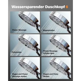 luxuskollektion Duschkopf mit Filter 20 Schichten Wassersparend Hochdruck Handbrause