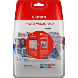 Canon CLI-571 CMYK Photo Value Pack (0386C006)