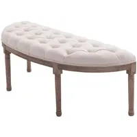 Homcom Polsterbank Sitzbank Lounge Sitzhocker Vintage Retro mit Knöpfen
