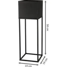 Spetebo Blumentopf Set 58 x 37 cm Schwarz