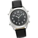 Atlanta Sprechende Armbanduhr Quartz, mit Weckfunktion, Repetition, optionales Stundensignal; 8908-7 - Weiß