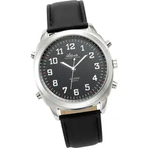 Atlanta Sprechende Armbanduhr Quartz, mit Weckfunktion, Repetition, optionales Stundensignal; 8908-7 - Weiß