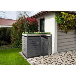 MCW 2er-/4er-Mülltonnenverkleidung H40 125x140x102cm Anthrazit