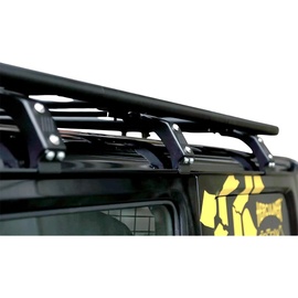 Horntools Dachträger NAVIS flach Aluminium schwarz mit Spoiler für Suzuki Jimny II