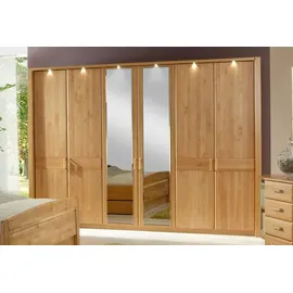 Wiemann Kleiderschrank WIEMANN "Lausanne, Drehtürenschrank, Schrank, Wäscheschrank, Erle teilmassiv", beige (natur), B:300cm H:216cm T:58cm, Holz teilmassiv, Schränke, Kleiderschrank Drehtürenschrank, Front aus Massivholz in Erle, langlebige Qualität, inkl.