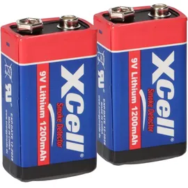 XCell Lithium 9V Block Hochleistungs-Batterien 2 St.