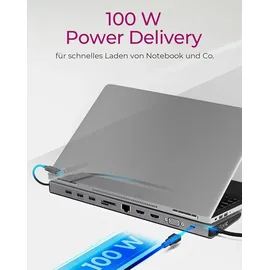 Icy Box RaidSonic ICY Box IB-DK2106-C Multiport-Adapter, USB-C 3.0 [Stecker] (60629)