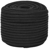 vidaXL Bootsseil Schwarz 14 mm 100 m Polypropylen