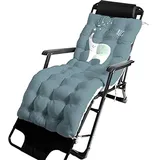 Morbuy Deckchair Auflagen für Gartenliegen, Sonnenliege Kissen Tragbare Garten Innenhof Gepolstertes Bett Relax-Liegestuhl Sitzauflage für Deckchair, Innen, Außen (52x150x8cm,Elefant)