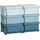 Homcom Schubladenschrank Kunststoff 37x56,5x75 cm blau 6 Schubladen