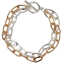 URBAN CLASSICS Bicolor Layering Bracelet gold/silber  Größe L/XL
