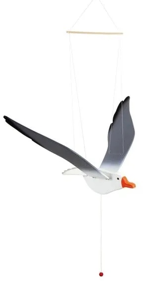 - Wooden Baby Mobile Floating Seagull with Moving Wings